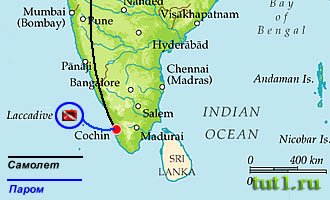 Лаккадивские острова - карта