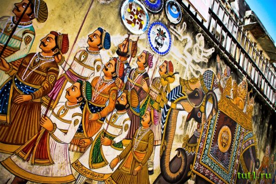 Удайпур - фрески на стенах
