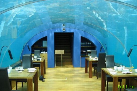 Стеклянный подводный ресторан "Ithaa" - Мальдивы